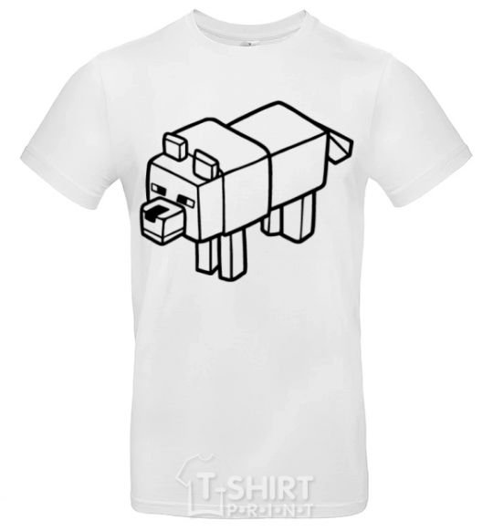 Men's T-Shirt Dog White фото