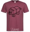 Men's T-Shirt Dog burgundy фото