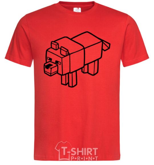 Men's T-Shirt Dog red фото