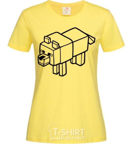 Women's T-shirt Dog cornsilk фото