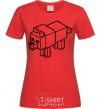 Women's T-shirt Dog red фото