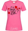 Women's T-shirt A dog with hearts heliconia фото