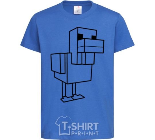 Kids T-shirt The Duck of Minecraft royal-blue фото