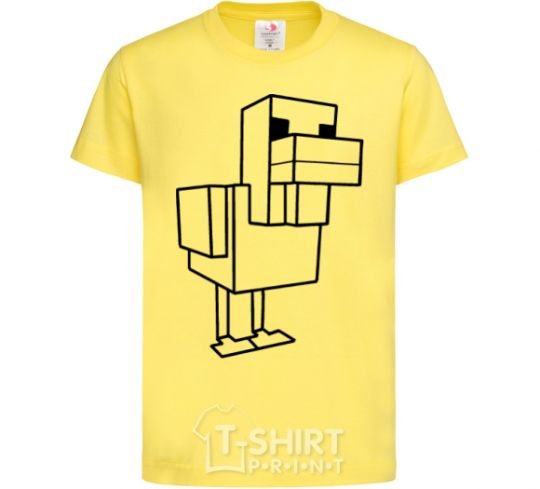 Kids T-shirt The Duck of Minecraft cornsilk фото