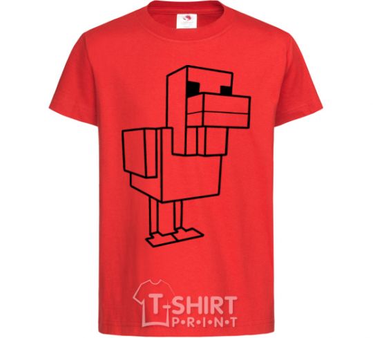 Kids T-shirt The Duck of Minecraft red фото