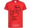 Kids T-shirt The Duck of Minecraft red фото