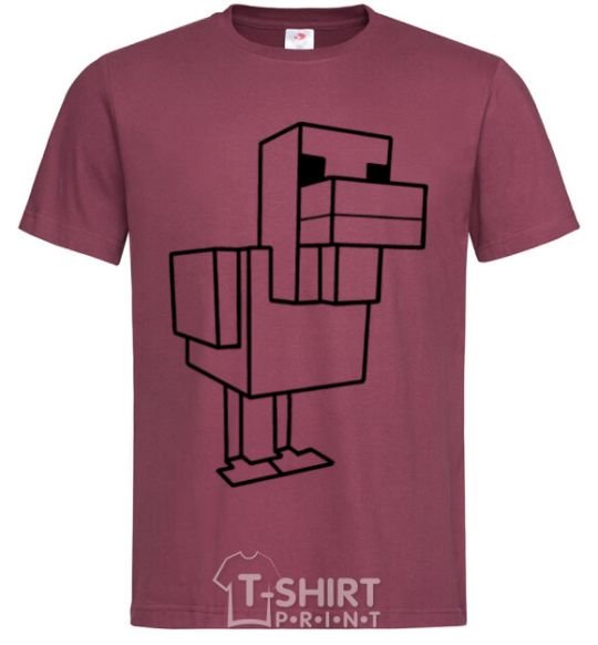 Men's T-Shirt The Duck of Minecraft burgundy фото