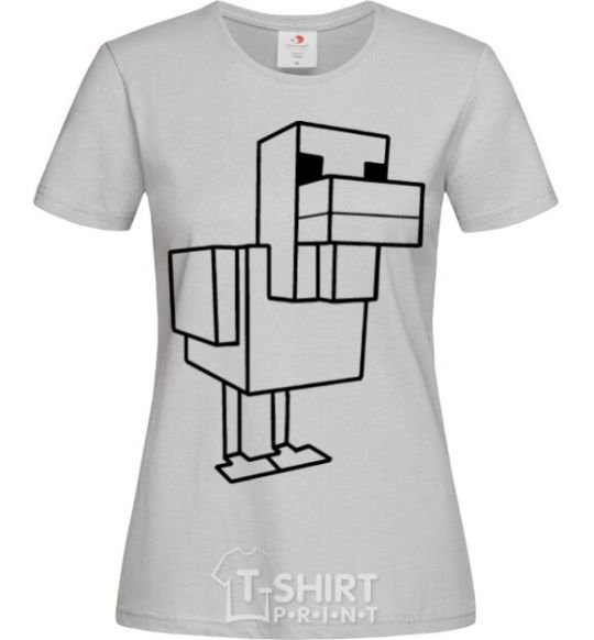 Women's T-shirt The Duck of Minecraft grey фото