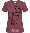 Women's T-shirt The Duck of Minecraft burgundy фото