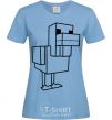 Women's T-shirt The Duck of Minecraft sky-blue фото