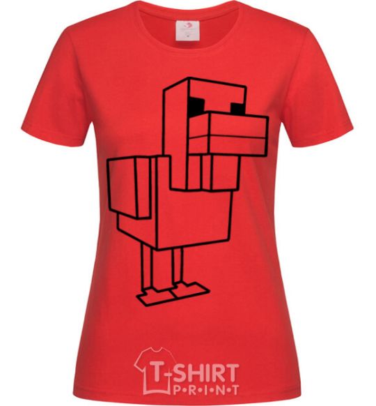 Women's T-shirt The Duck of Minecraft red фото