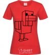 Women's T-shirt The Duck of Minecraft red фото