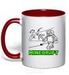 Mug with a colored handle Game red фото