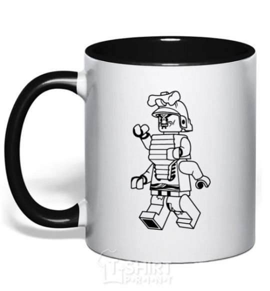 Mug with a colored handle Lord Garmadon black фото