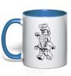 Mug with a colored handle Lord Garmadon royal-blue фото