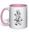 Mug with a colored handle Lord Garmadon light-pink фото