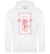 Men`s hoodie Kai framed White фото