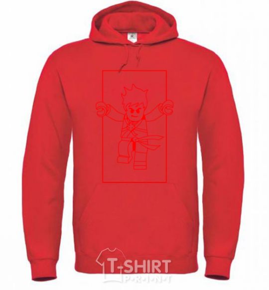 Men`s hoodie Kai framed bright-red фото