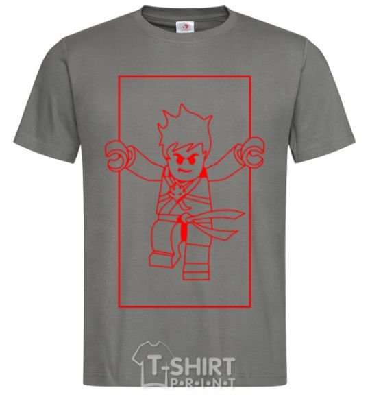 Men's T-Shirt Kai framed dark-grey фото