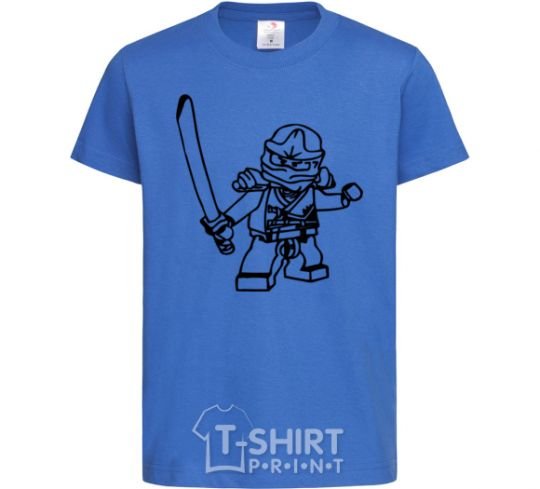 Детская футболка Лего ниндзя с мечом Ярко-синий фото