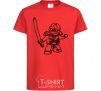 Kids T-shirt Lego ninja with a sword red фото