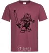 Men's T-Shirt Lego ninja with a sword burgundy фото