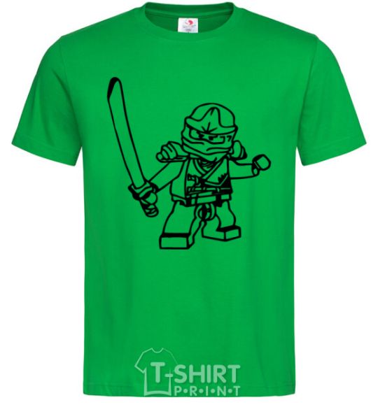 Men's T-Shirt Lego ninja with a sword kelly-green фото