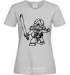 Women's T-shirt Lego ninja with a sword grey фото
