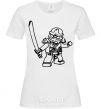 Women's T-shirt Lego ninja with a sword White фото