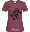 Women's T-shirt Lego ninja with a sword burgundy фото