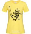 Women's T-shirt Lego ninja with a sword cornsilk фото