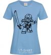 Women's T-shirt Lego ninja with a sword sky-blue фото