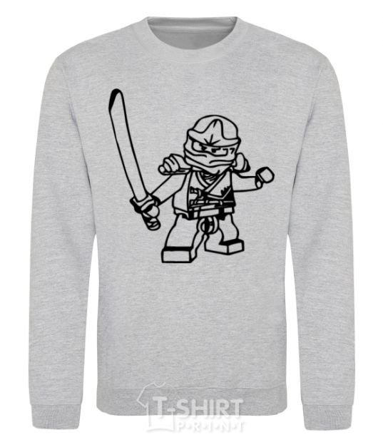 Sweatshirt Lego ninja with a sword sport-grey фото
