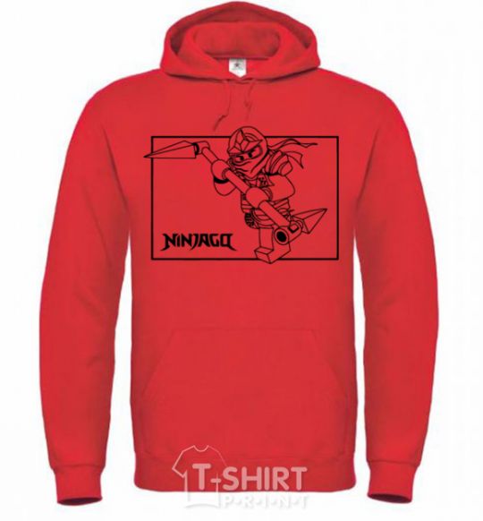 Men`s hoodie Lego ninjago framed bright-red фото