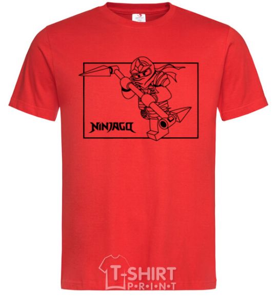 Men's T-Shirt Lego ninjago framed red фото