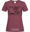 Women's T-shirt Lego ninjago framed burgundy фото