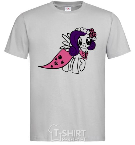 Men's T-Shirt Rarity pony grey фото