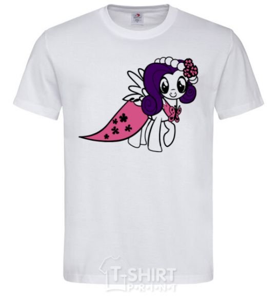 Мужская футболка Rarity pony Белый фото