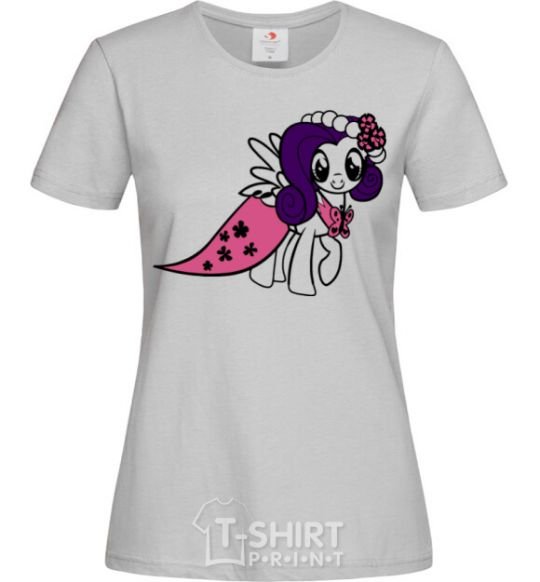 Women's T-shirt Rarity pony grey фото