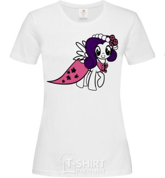 Women's T-shirt Rarity pony White фото