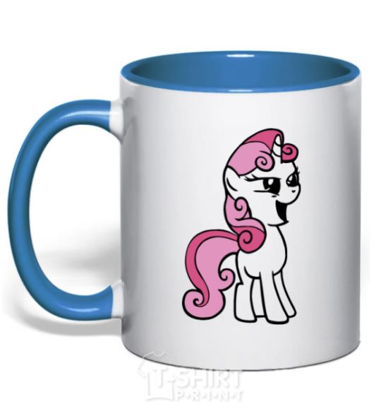 Mug with a colored handle Baby Belle royal-blue фото