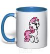 Mug with a colored handle Baby Belle royal-blue фото