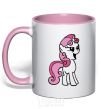 Mug with a colored handle Baby Belle light-pink фото