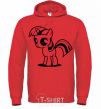 Men`s hoodie Sparkle bright-red фото