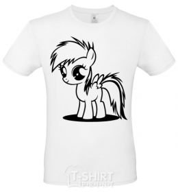Men's T-Shirt Rainbow Dash V.1 White фото