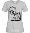 Women's T-shirt Rainbow Dash V.1 grey фото