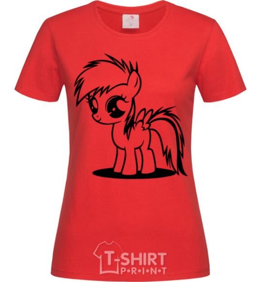 Women's T-shirt Rainbow Dash V.1 red фото