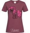 Women's T-shirt Pinky Pie burgundy фото