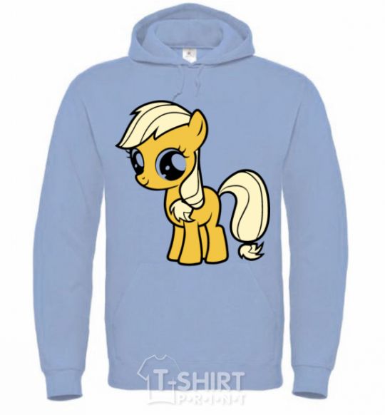 Men`s hoodie Little Apple Jack sky-blue фото