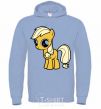 Men`s hoodie Little Apple Jack sky-blue фото